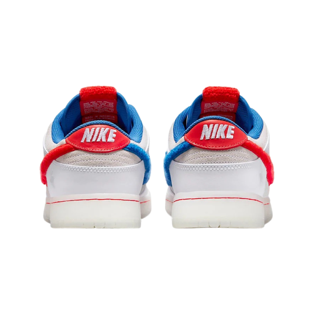 Nike Dunk Low Retro PRM Year of the Rabbit Sneakers - White, Crimson & Varsity Royal Colorway - Limited Edition Basketball Shoes for Men & Women | Perfect for Casual Wear, Street Style & Sneaker Collectors