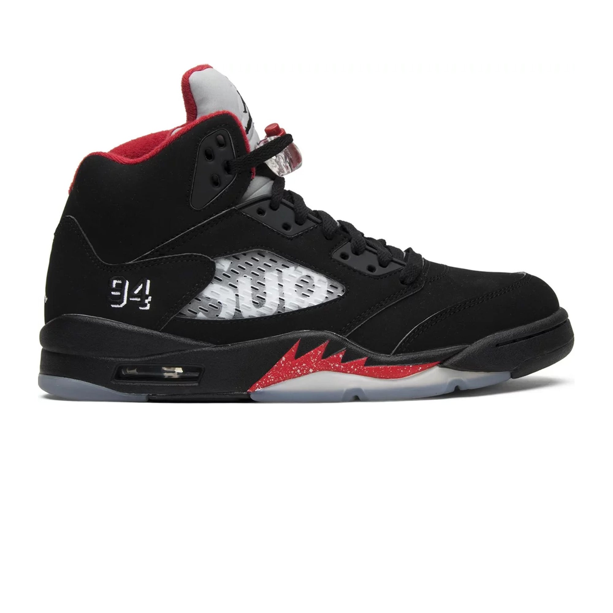 Air Jordan 5 Retro x Supreme 'Black' Sneakers (2015) - Men's Basketball Shoes for Streetwear & Sneaker Collectors