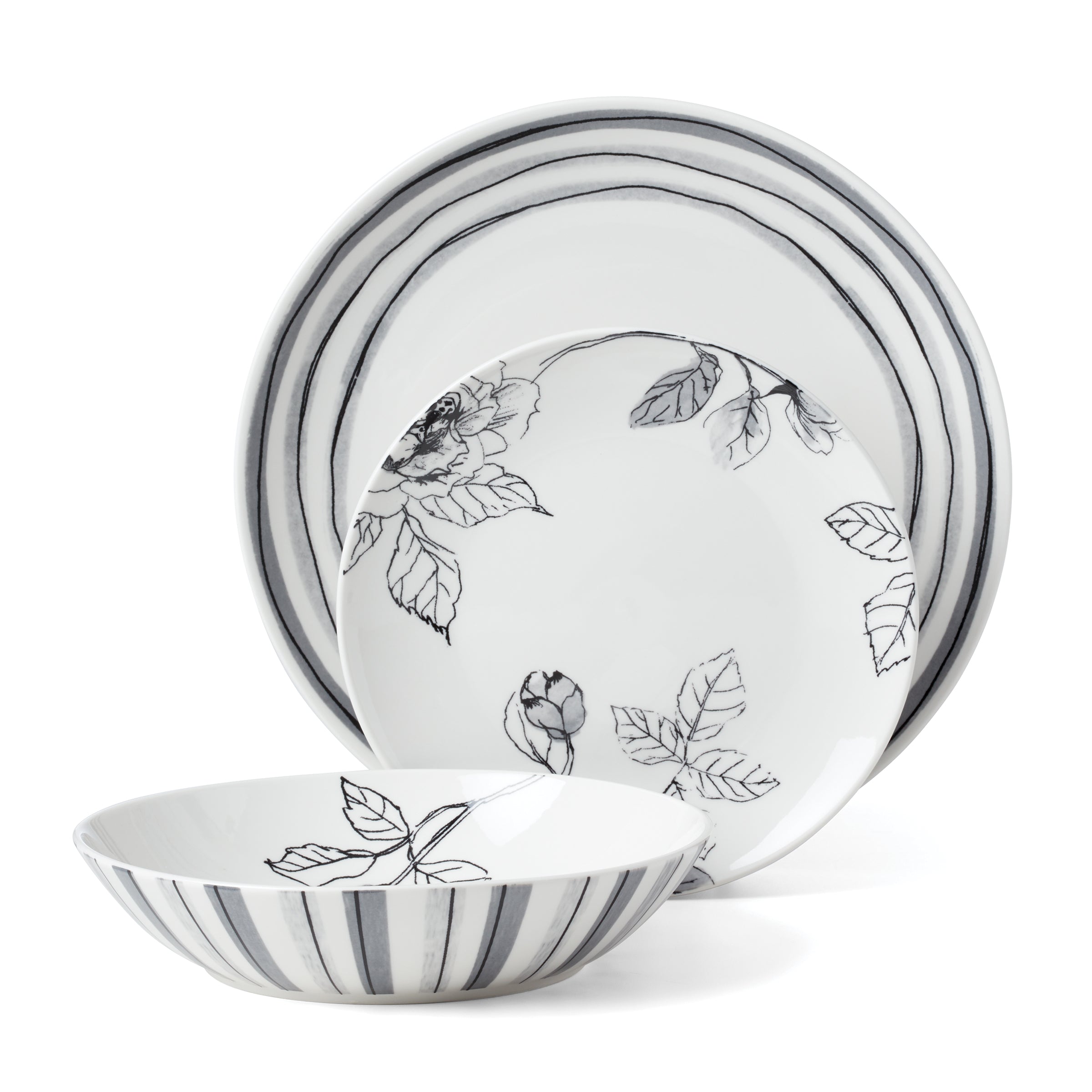 Premium 12-Piece Dinnerware Set - Porcelain Plates, Bowls & Mugs - Elegant Tableware for Everyday Meals & Dinner Parties - Perfect for Home, Restaurants & Gifting