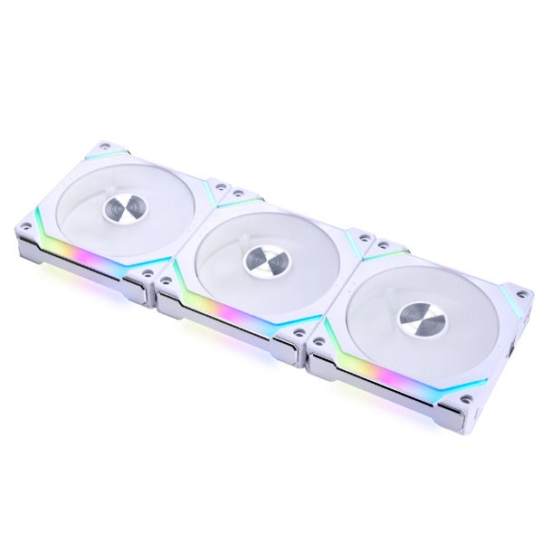 Lian Li UNI FAN SL120 V2 120mm RGB PWM PC Case Fans - 3 Pack with Controller (Black/White) - Perfect for Gaming PC Builds, Custom Water Cooling & High-Airflow Computer Cases