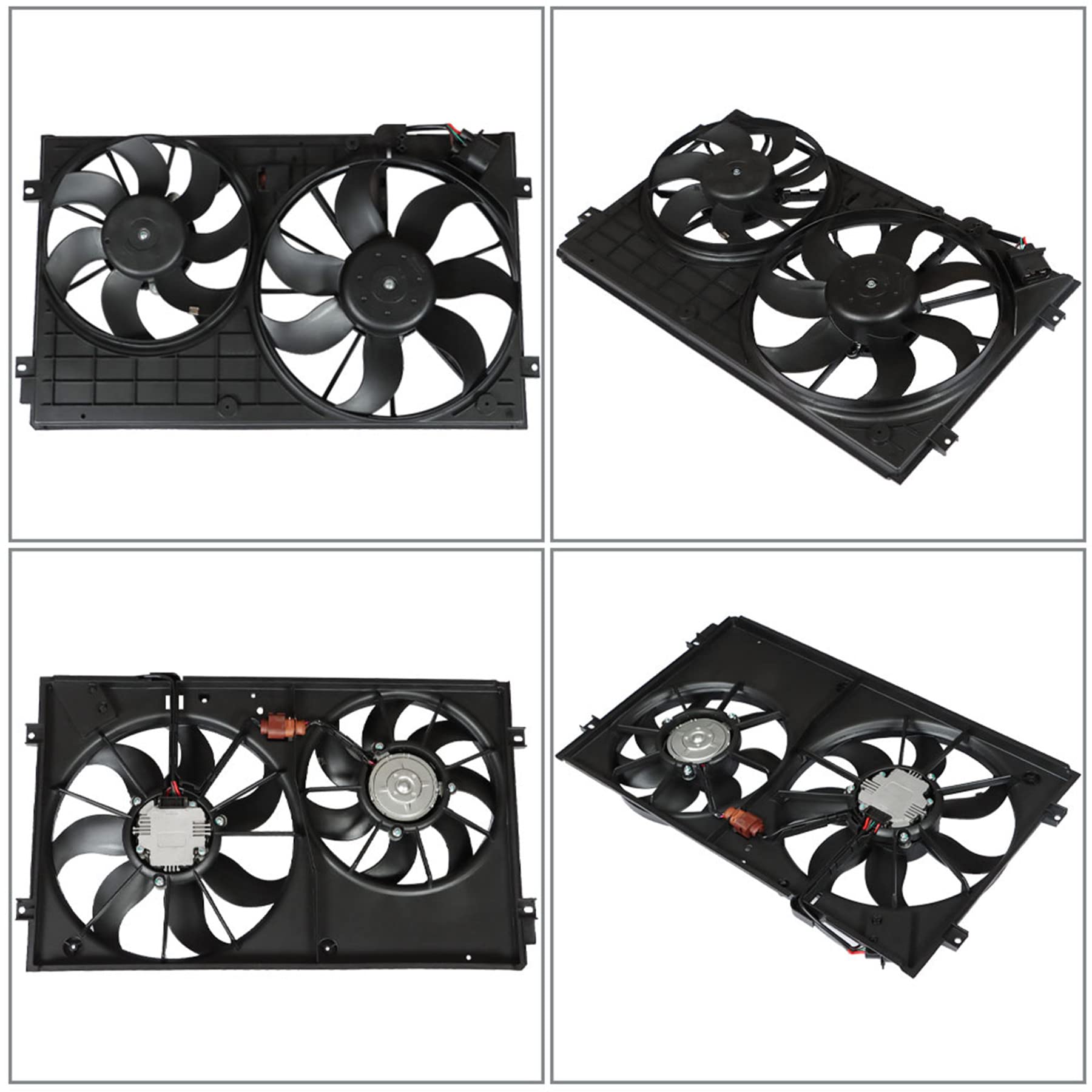 Marddpair Radiator Cooling Fan 1K0959455ET - Replacement for 2005-2010 VW Jetta & 2010 Golf 2.5L (Compatible with 1K0121207BB9B9) - Engine Cooling System Part for Improved Performance & Overheating Prevention