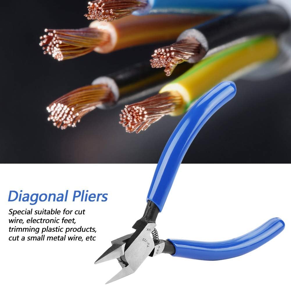 4-Inch Ultra-Sharp Wire Flush Cutters - Heavy Duty Side Cutting Pliers for Electrical Work, Crafts, Floral Arrangements & DIY Projects - Precision Cable Nippers for Clean Cuts on Wires, Sprue & Electronic Components