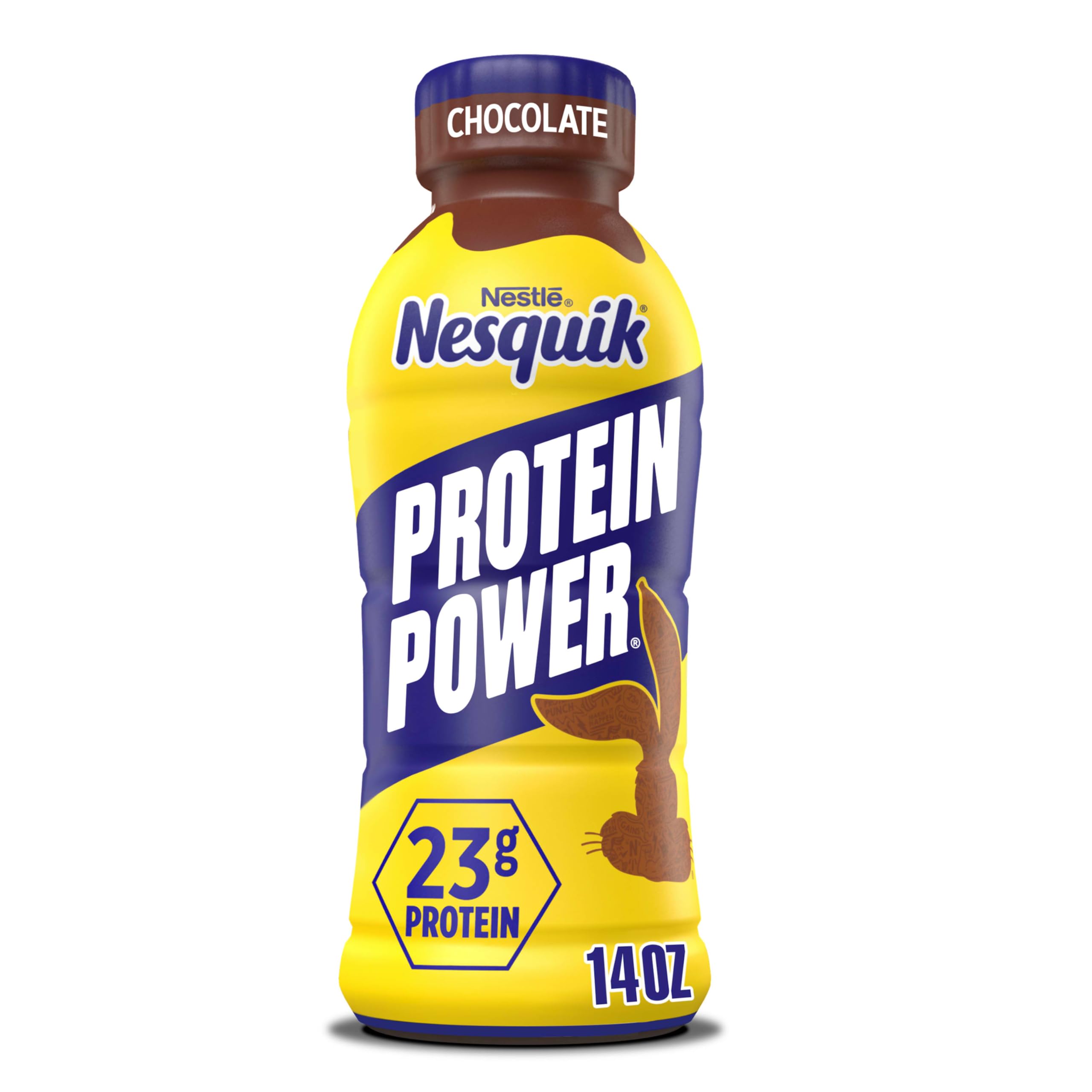 Nesquik Protein Power Chocolate Protein Milk Drink - Ready to Drink Protein Shake for Muscle Recovery & Energy Boost | Post-Workout, Breakfast & On-the-Go Nutrition