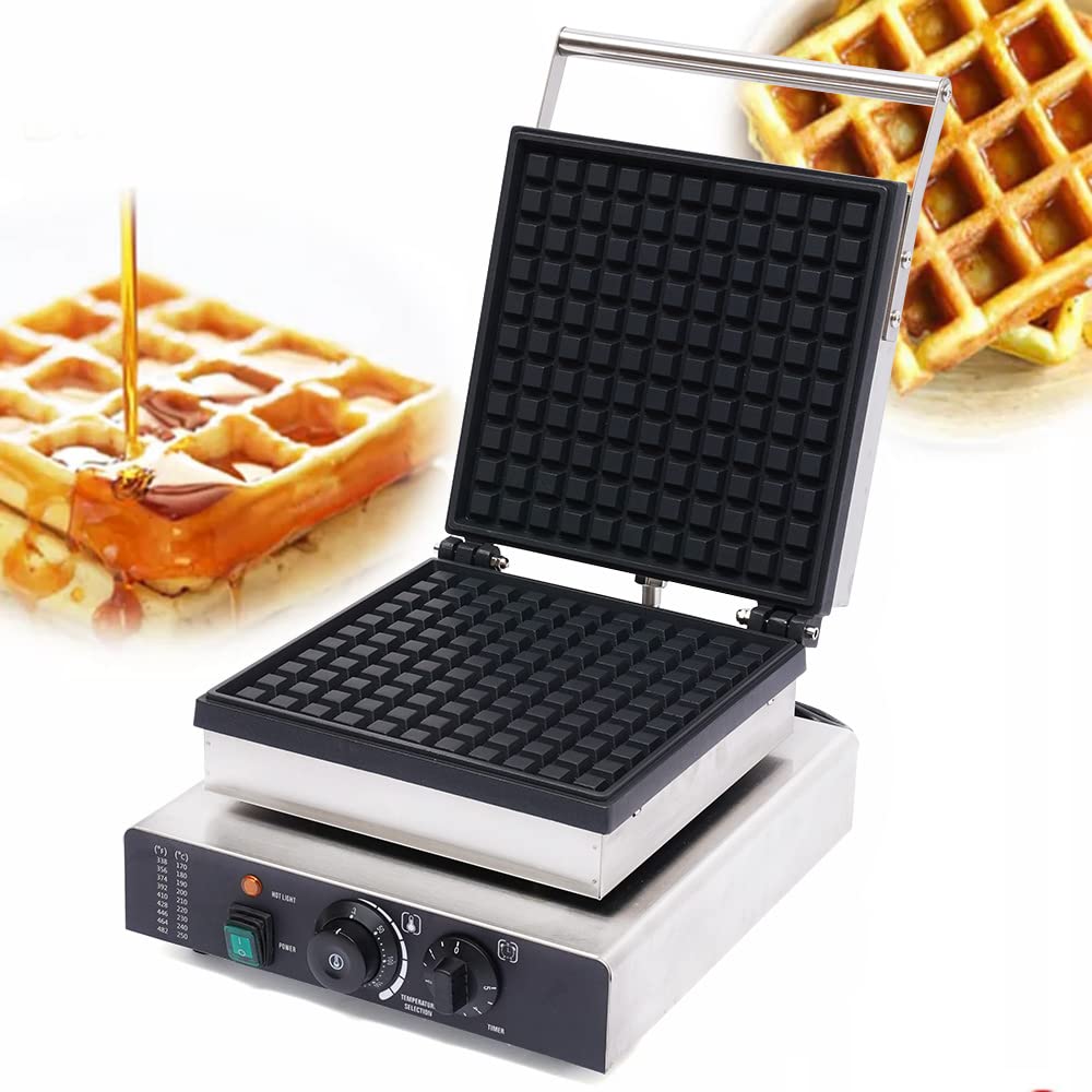 110V Commercial Electric Waffle Maker - 2000W Nonstick Bubble Waffle Machine for Baking Delicious Waffles, Pancakes & Desserts - Perfect for Breakfast, Cafes & Home Cooking