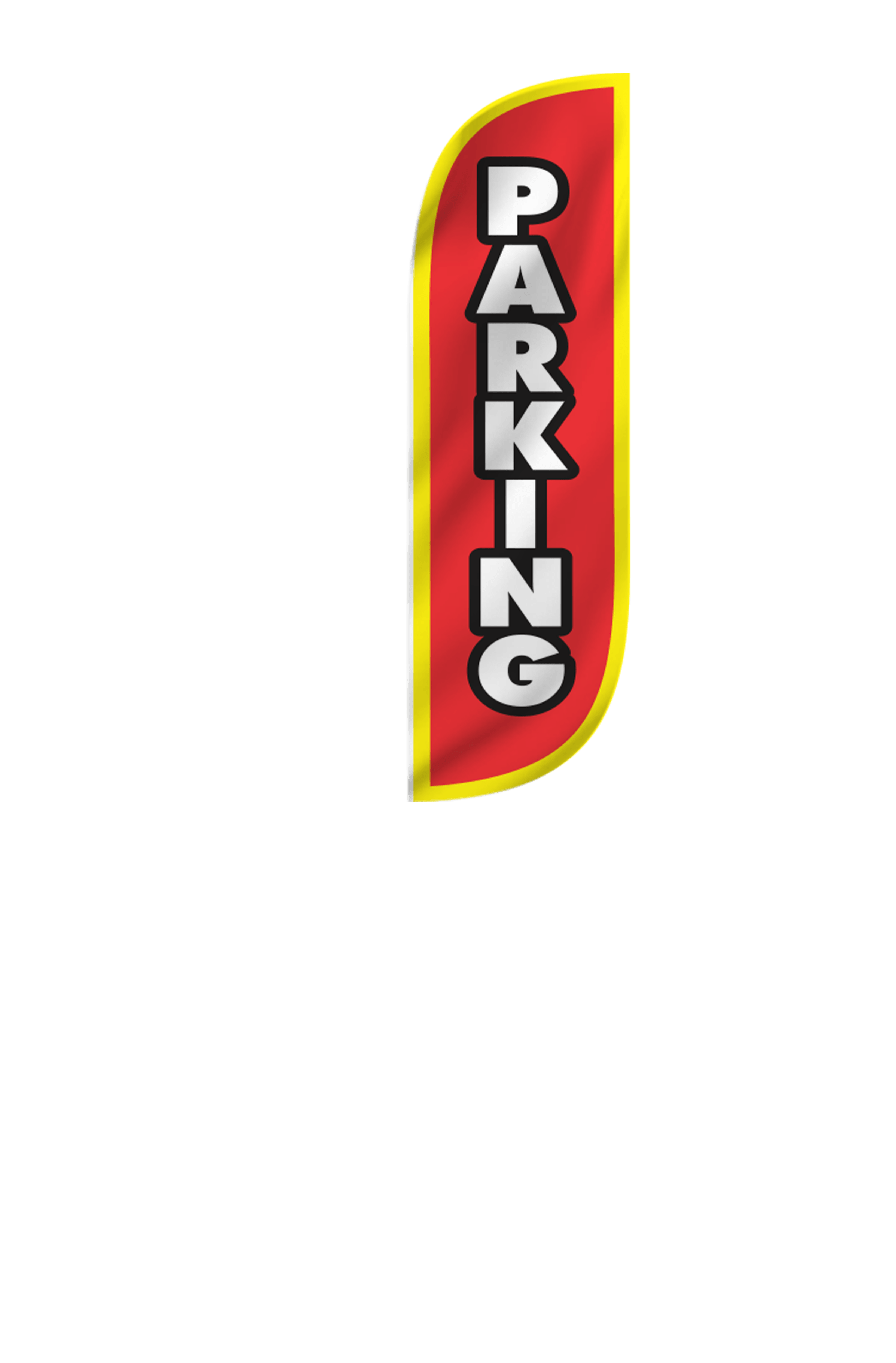 Custom Parking Feather Flag - High Visibility Windproof Advertising Flag for Business & Events | Perfect for Car Dealerships, Parking Lots & Outdoor Promotions