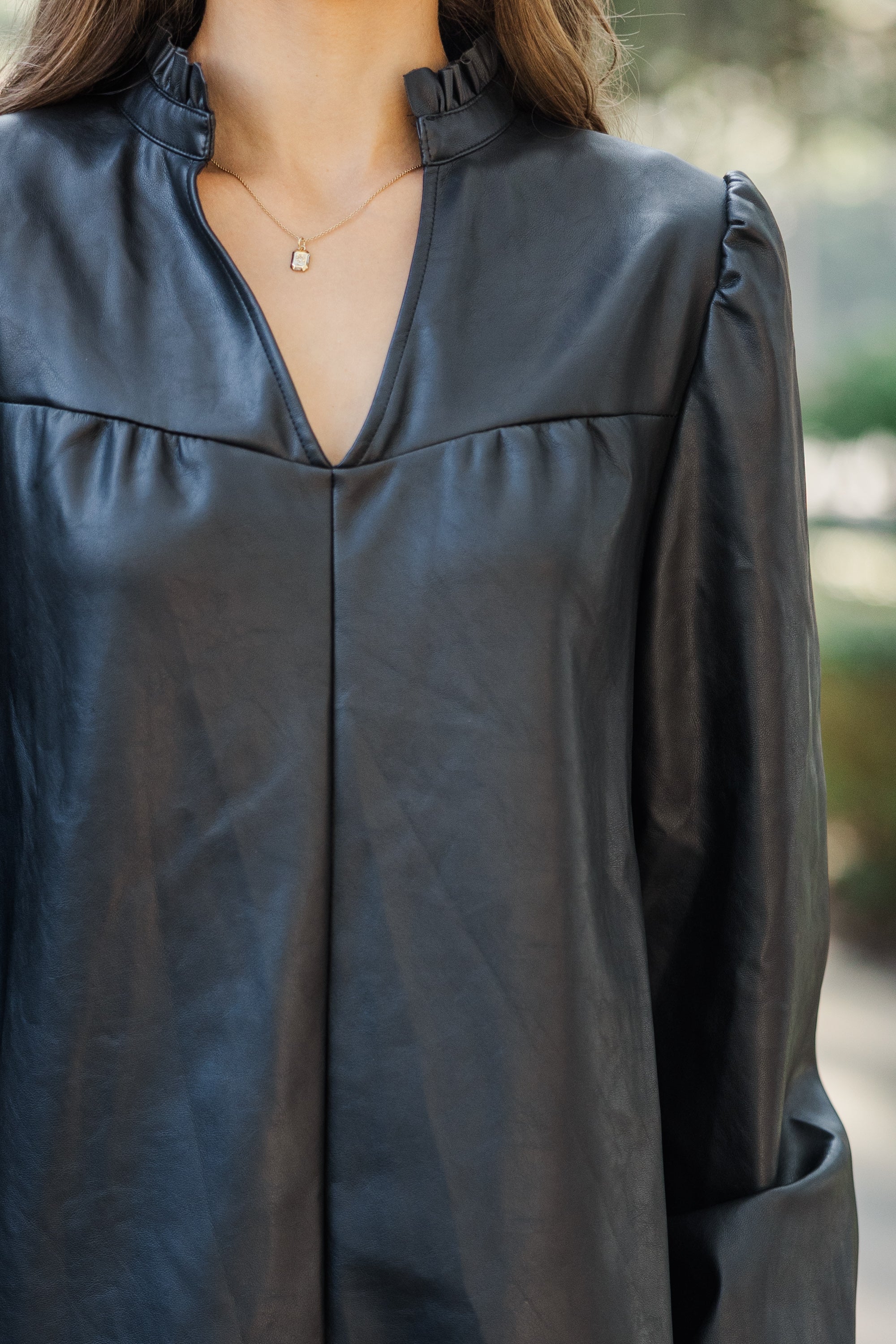 Stylish Black Faux Leather Dress for Women - Fashionable Fitted Party Cocktail Dress - Perfect for Night Out, Date Night, and Special Occasions