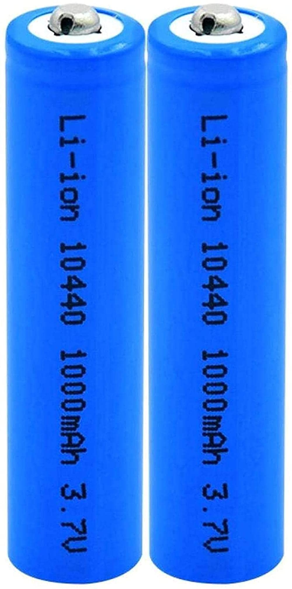 Rechargeable 3.7V 1000mAh 10440 Li-Ion Batteries (2-Pack) - Replacement for Electric Shavers, Flashlights & Portable Devices - Long-Lasting Power for Home & Travel Use