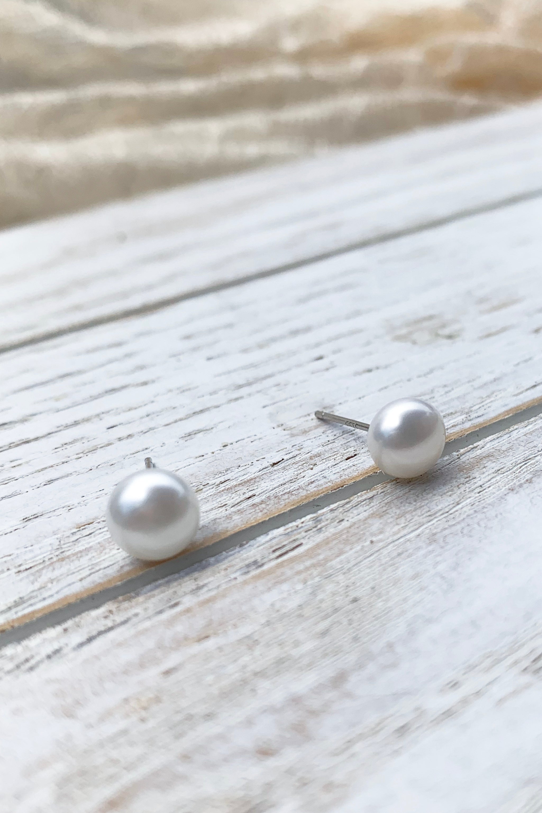 5mm Freshwater Pearl Stud Earrings for Women - Classic Elegant Bridal Jewelry, Wedding Party Gifts, Birthday Present for Her - Perfect for Bridesmaids, Anniversary & Special Occasions