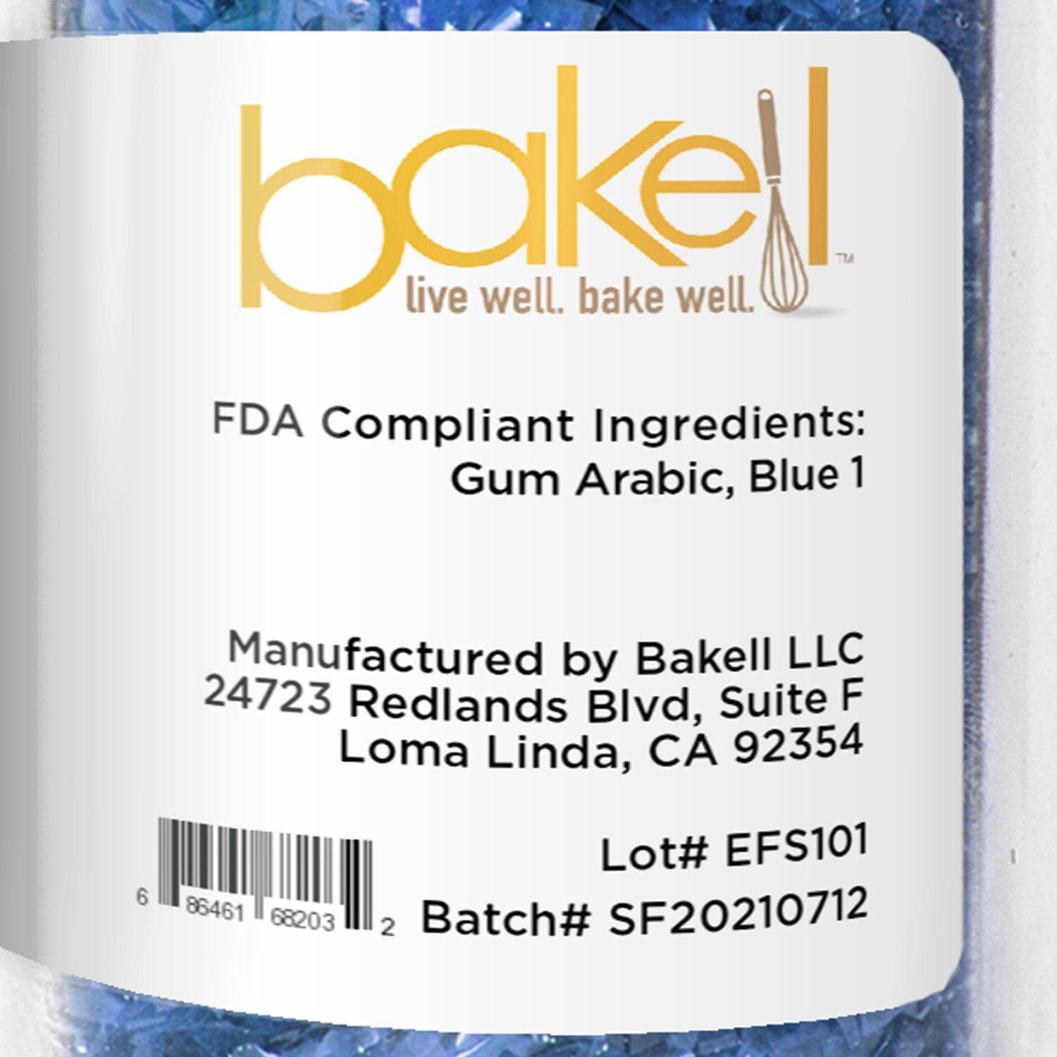 Premium Blue Edible Shimmer Flakes for Baking & Decorating - Bulk Size (1LB) - Perfect for Cakes, Cupcakes, Cookies & DIY Crafts