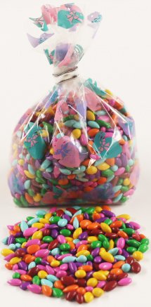 Scott's Cakes Rainbow Mix Chocolate Covered Sunflower Seeds - 1lb Resealable Bunny Hop Bag - Perfect for Snacking, Baking & Party Favors