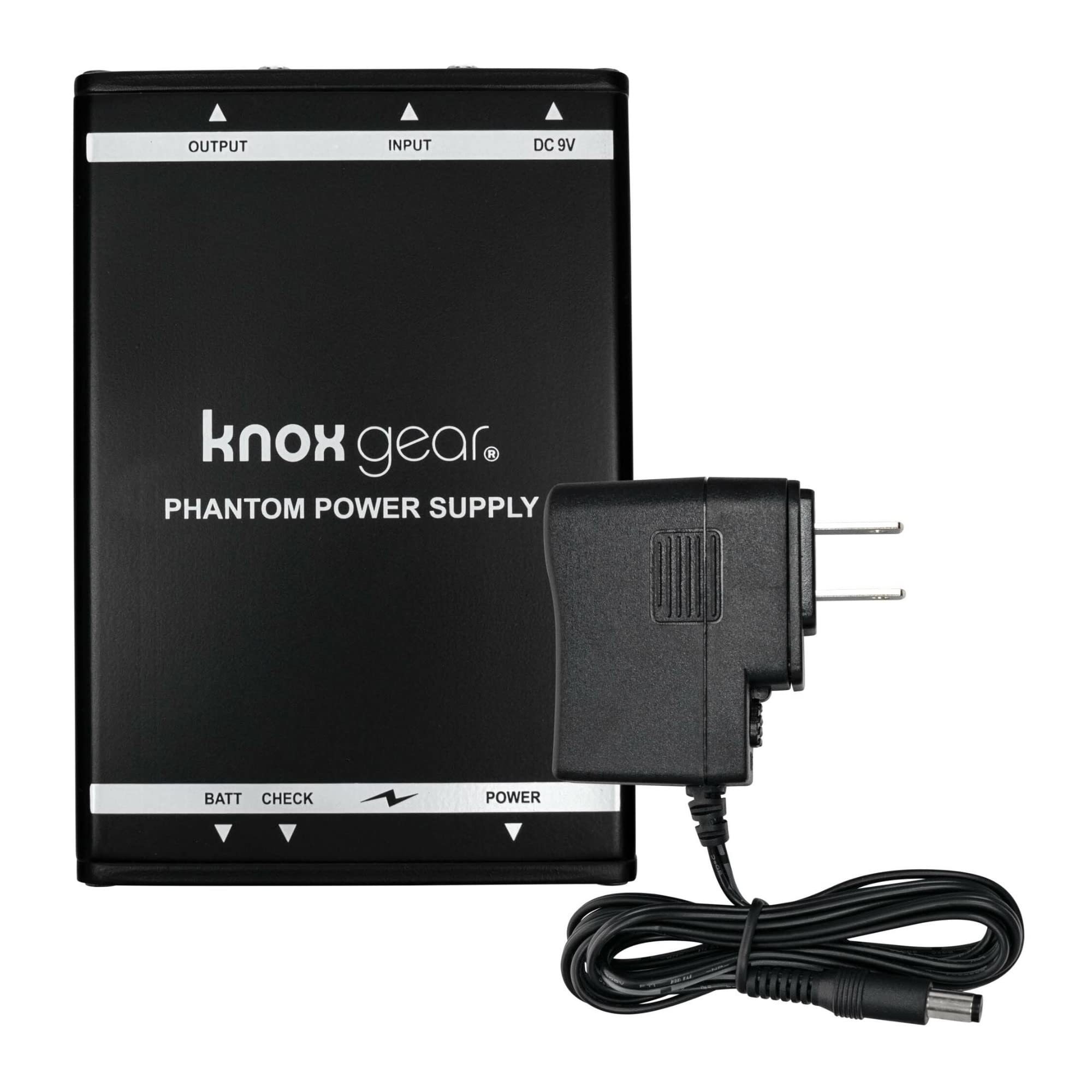 Knox Phantom Power Supply for Condenser Microphones - 48V Portable Mic Power with LED Indicators | Battery & AC Adapter Powered | Perfect for Studio Recording, Podcasting & Live Performances