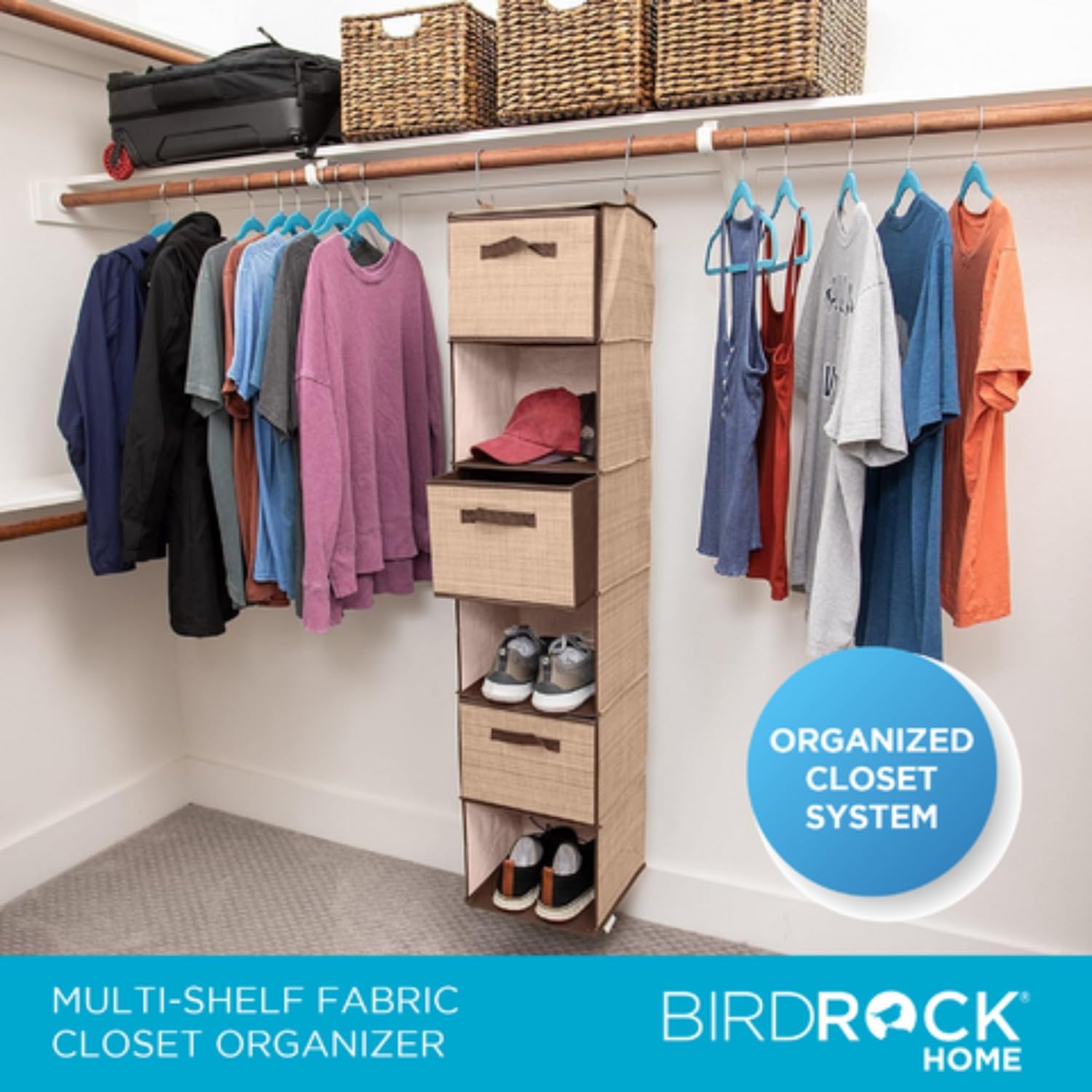 Best 3-Drawer Hanging Closet Organizer - 6-Shelf Fabric Storage for Clothes & Shoes - Space-Saving Dorm & Kids Room Solution