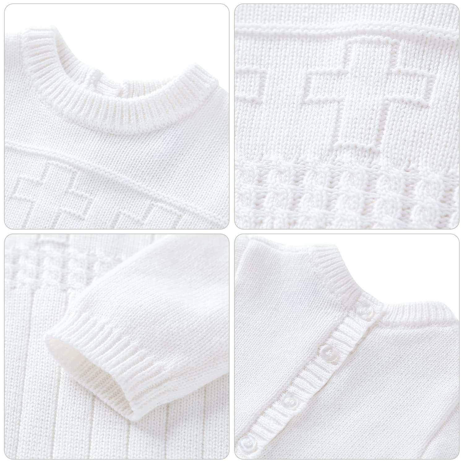 Booulfi Baby Boy's Christening Baptism Outfit Suit with Hat & Cross Detail - Perfect for Christening, Baptism, First Communion & Special Occasions