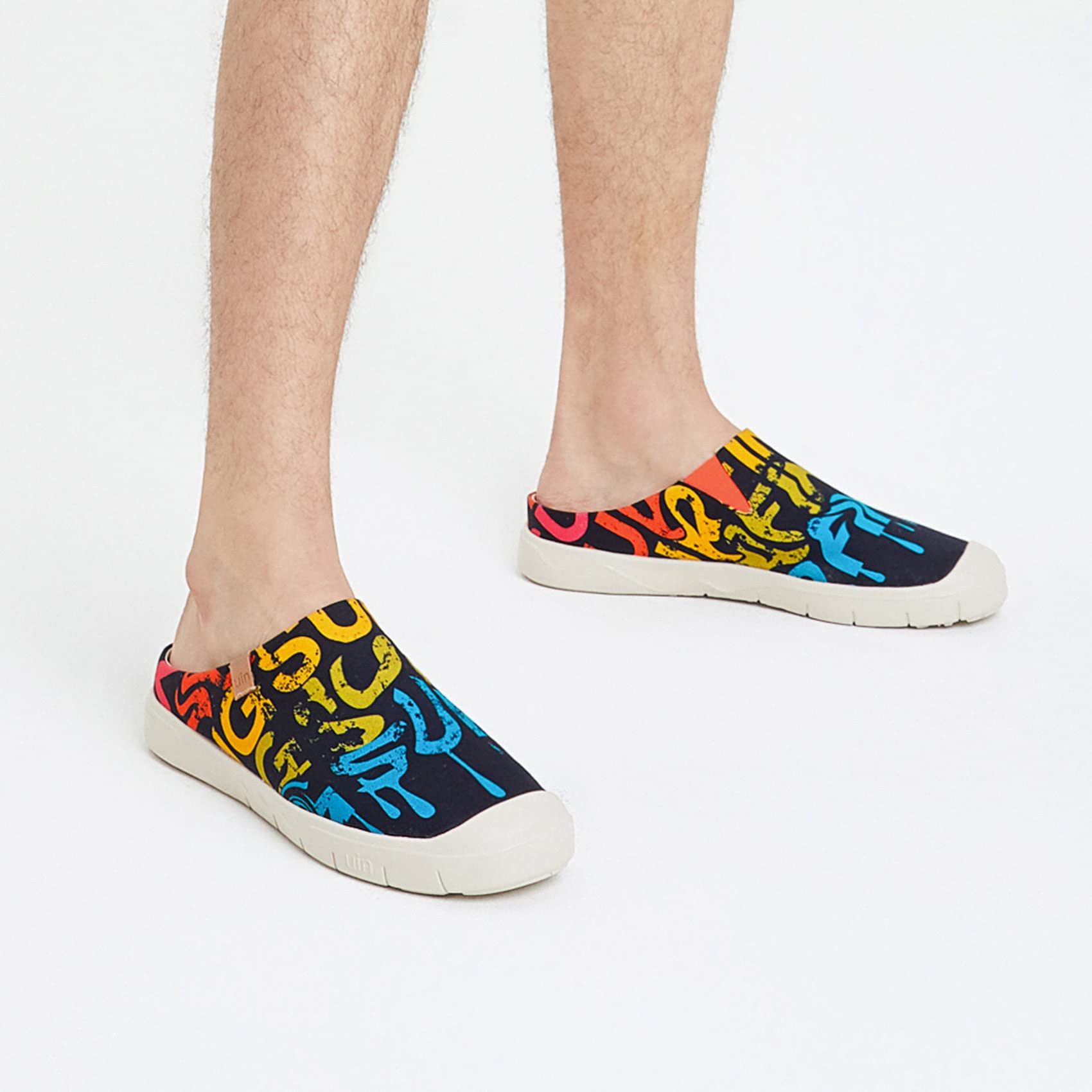UIN Men's Loafers - Lightweight Comfortable Slip-On Mules for Walking, Casual Wear & Travel | Art Painted Design | Perfect for Home, Office & Vacation Outfits