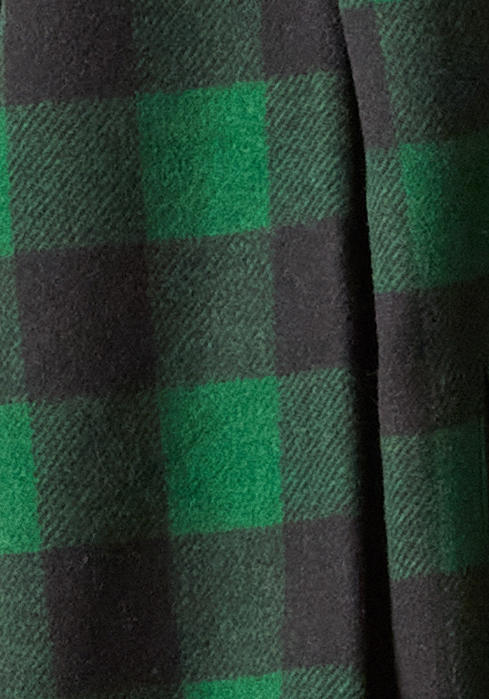 Burlington Jacket for Men - Green & Black Plaid Flannel Shirt - Cozy Outdoor Wear for Hiking, Camping, and Casual Style