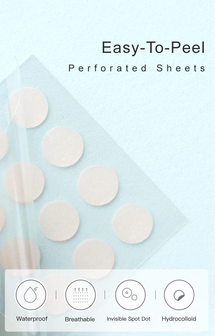 AVEDIA Acne Patches for Face - 40 Pcs Hydrocolloid Pimple Patches (12mm) for Overnight Spot Treatment | Clear Blemishes & Prevent Picking | Perfect for Travel & Daily Skincare Routine