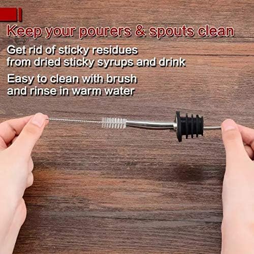 Stainless Steel Oil Dispenser Lid for Glass Bottles - Wine & Olive Oil Pourer Spout (Set of 2) | Perfect for Kitchen, Bar & Restaurant Use