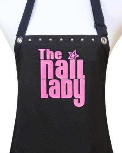 Professional Manicure Pedicure Nail Technician Apron for Women - Pink Nail Salon Apron with Pockets - Perfect for Nail Artists, Spa Technicians & Home Use