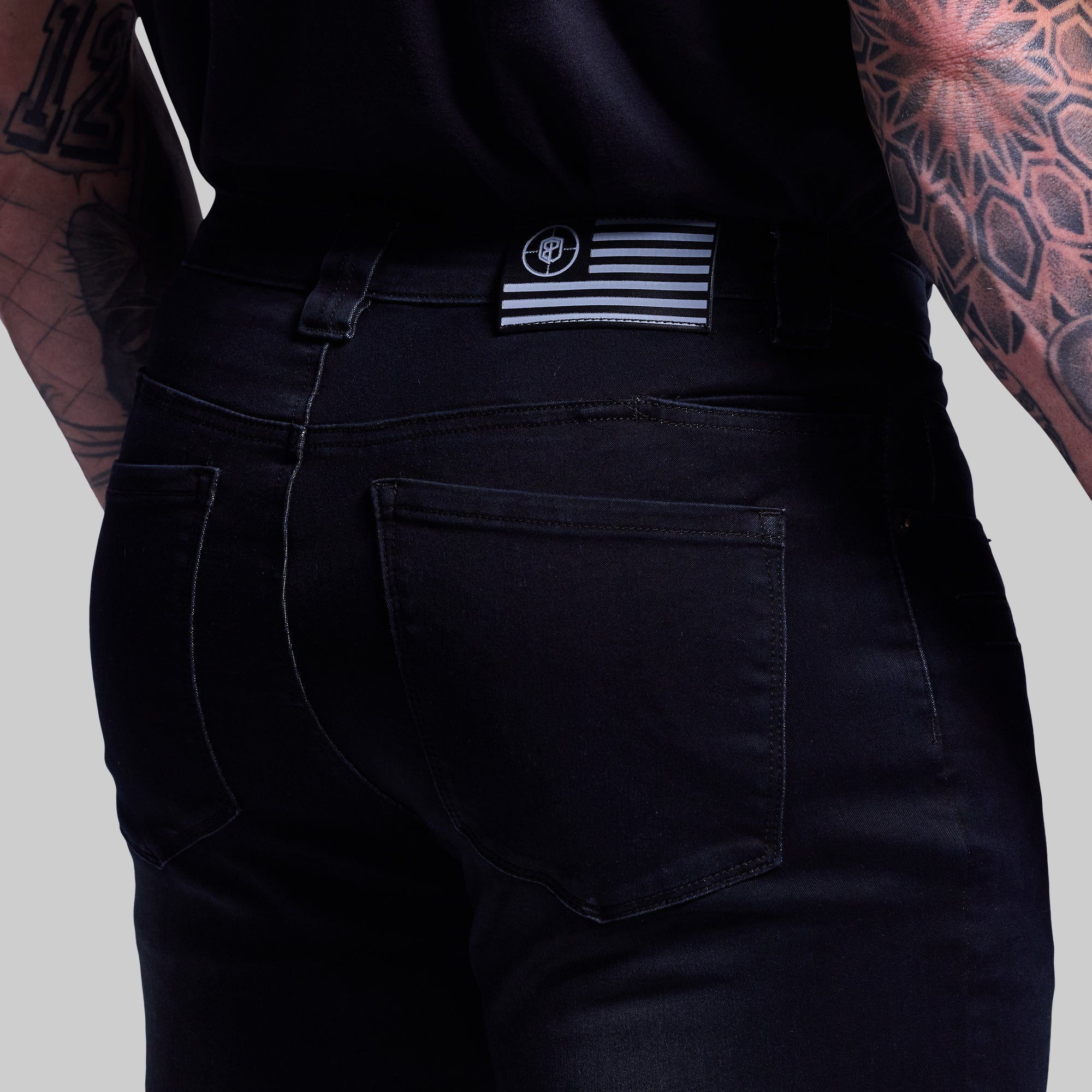 FLEX Recon Straight Leg Jeans for Men - Classic Black Denim Pants | Comfortable & Stylish for Casual Wear, Work, and Everyday Outfits