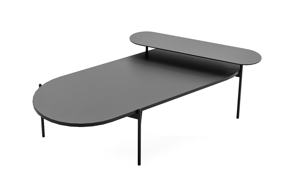 Modern Oval Coffee Table with Storage - Mid-Century Design for Living Room, Sofa & Lounge Furniture - Perfect for Small Spaces & Home Decor