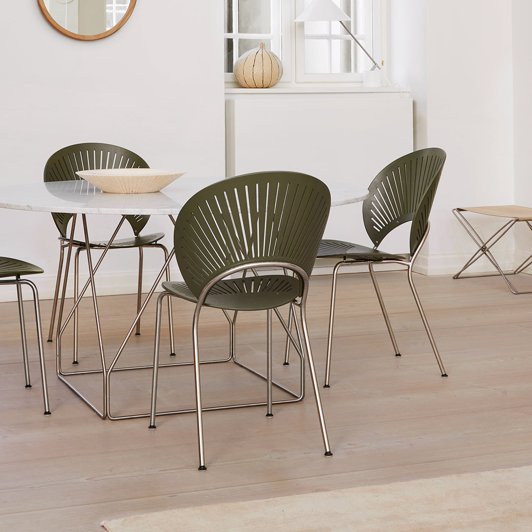 Premium Round Dining Table Set - Modern Wooden Kitchen Table for 4-6 People - Perfect for Family Dinners, Entertaining Guests & Small Space Dining Rooms