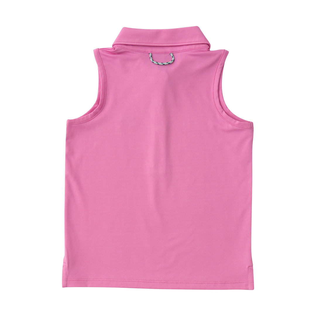 Breathable Sleeveless Performance Polo Shirt for Men & Women - Moisture Wicking Activewear in Vibrant Fuchsia Pink | Perfect for Golf, Tennis & Summer Outdoor Sports