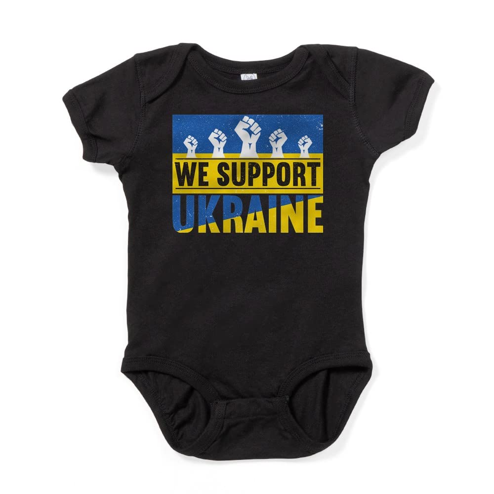 Support Ukraine Baby Bodysuit - Patriotic Infant Onesie with Ukrainian Flag Design - Perfect for Newborns, Infants & Toddlers - Show Solidarity at Rallies, Family Gatherings & Special Events