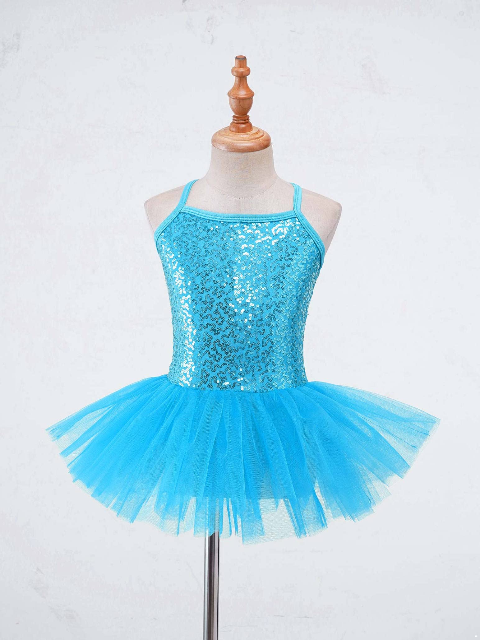 **Yartina Girls Ballet Dance Leotard with Shiny Sequins & Tutu Skirt – Sparkly Gymnastics Costume for Kids Ballerinas – Perfect for Recitals, Performances & Dance Classes**