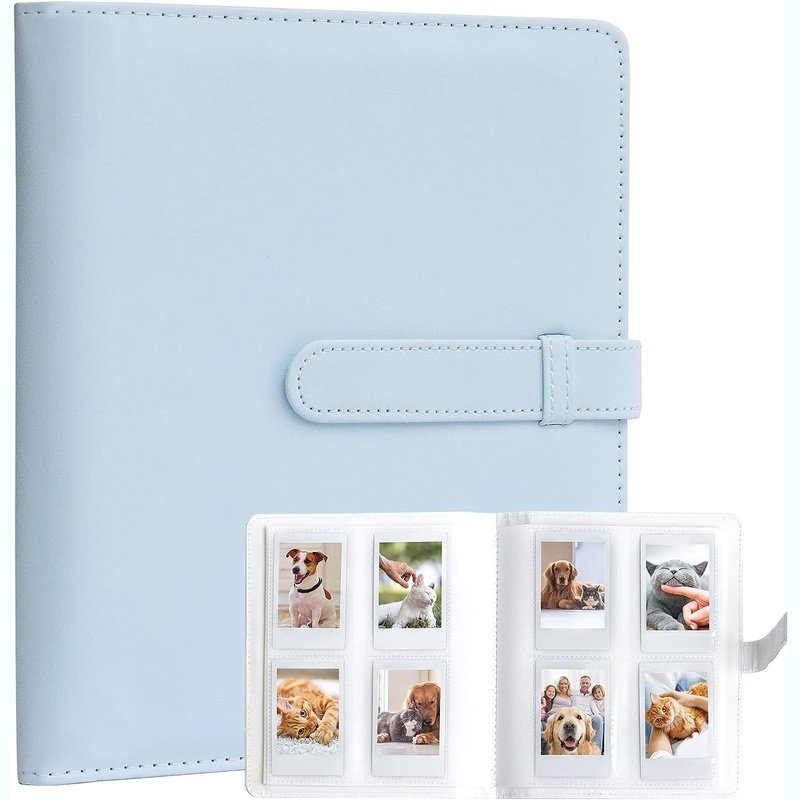 Premium Leather Mini Photo Album - Compact & Elegant for Travel, Wedding, Baby Memories - Perfect Gift for Loved Ones
