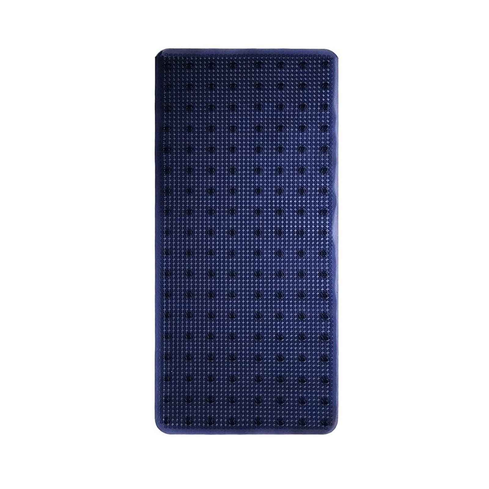 Non-Slip Bath Mat with Suction Cups & Drain Holes - PVC Shower Floor Mat for Bathroom, Bathtub - Machine Washable, Dark Blue (28x14 Inches) - Perfect for Elderly & Kids Safety, Anti-Fall Bathroom Accessory
