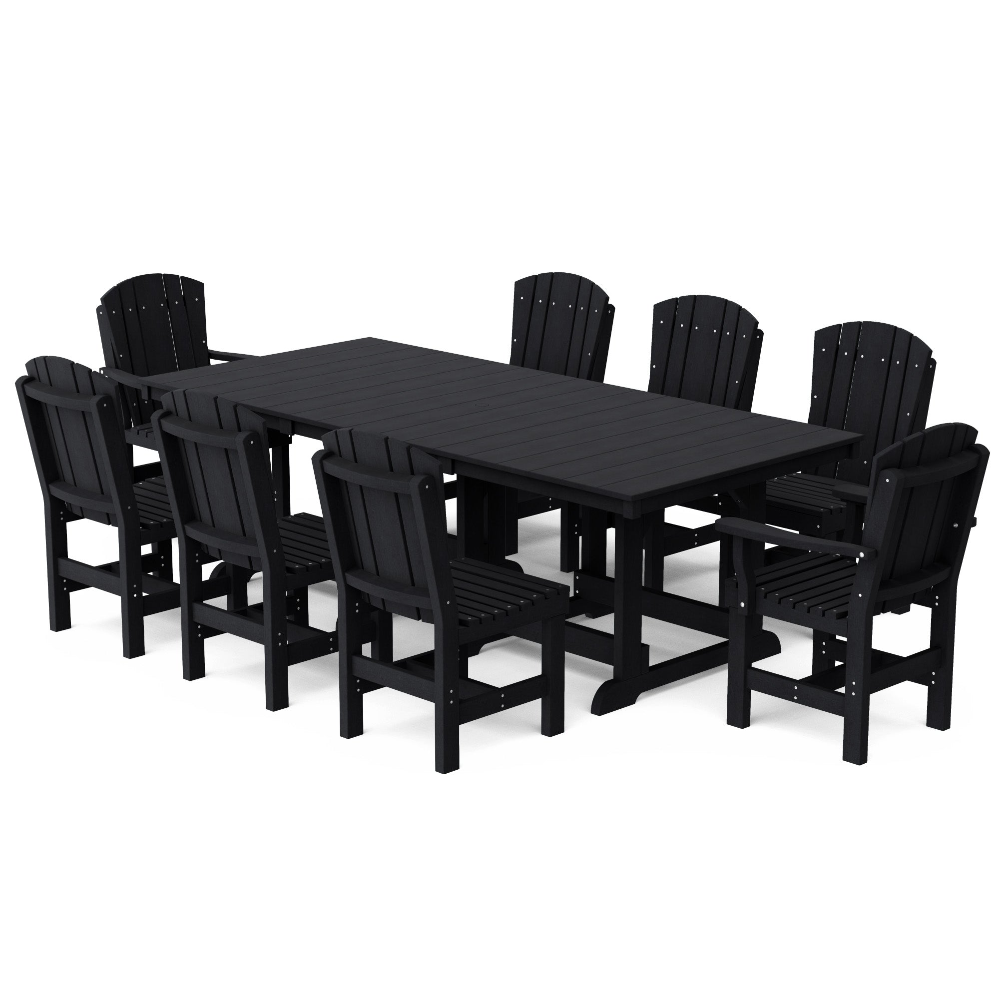 Heritage 9-Piece 44x94 Inch Dining Table Set - Perfect for Family Gatherings, Dinner Parties & Formal Dining Rooms