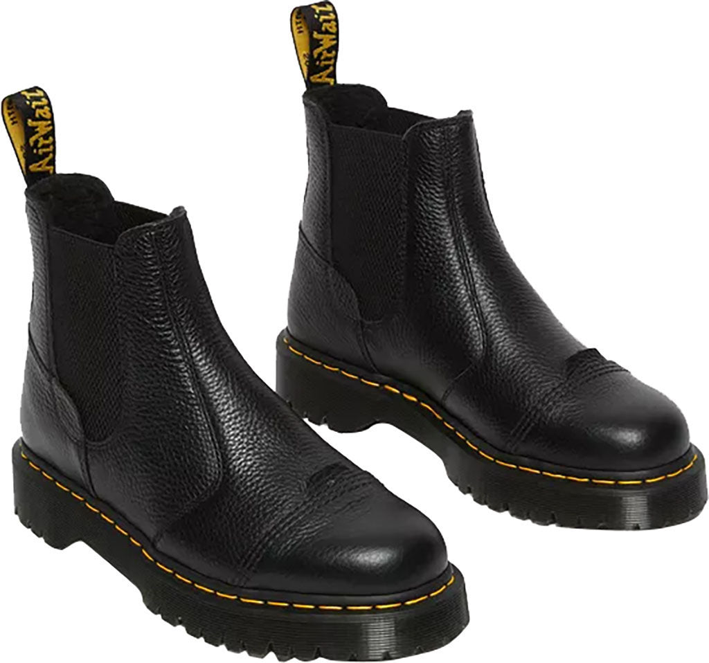 2976 Bex Faux Fur Lined Platform Chelsea Boots for Men - Waterproof Winter Snow Boots with Thick Sole | Fashionable & Warm Ankle Boots for Outdoor, Work & Casual Wear