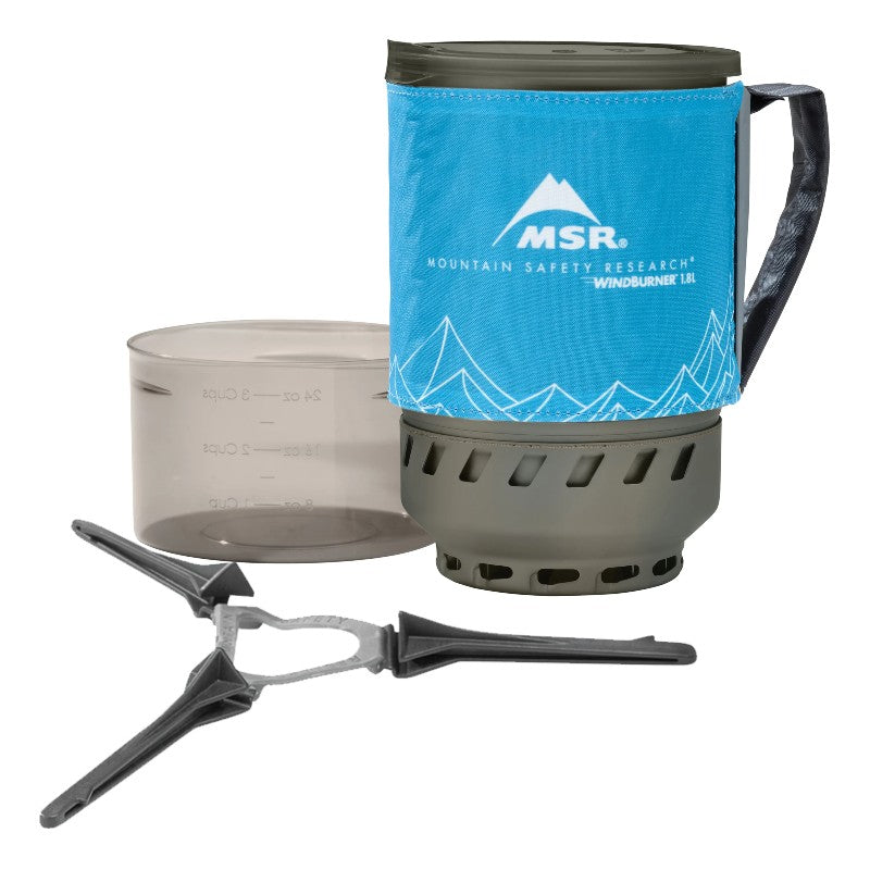 MSR WindBurner Duo 1.8L Camping Cook Pot - Lightweight Backpacking Cookware for Outdoor Cooking, Hiking & Camping Accessories - Blue