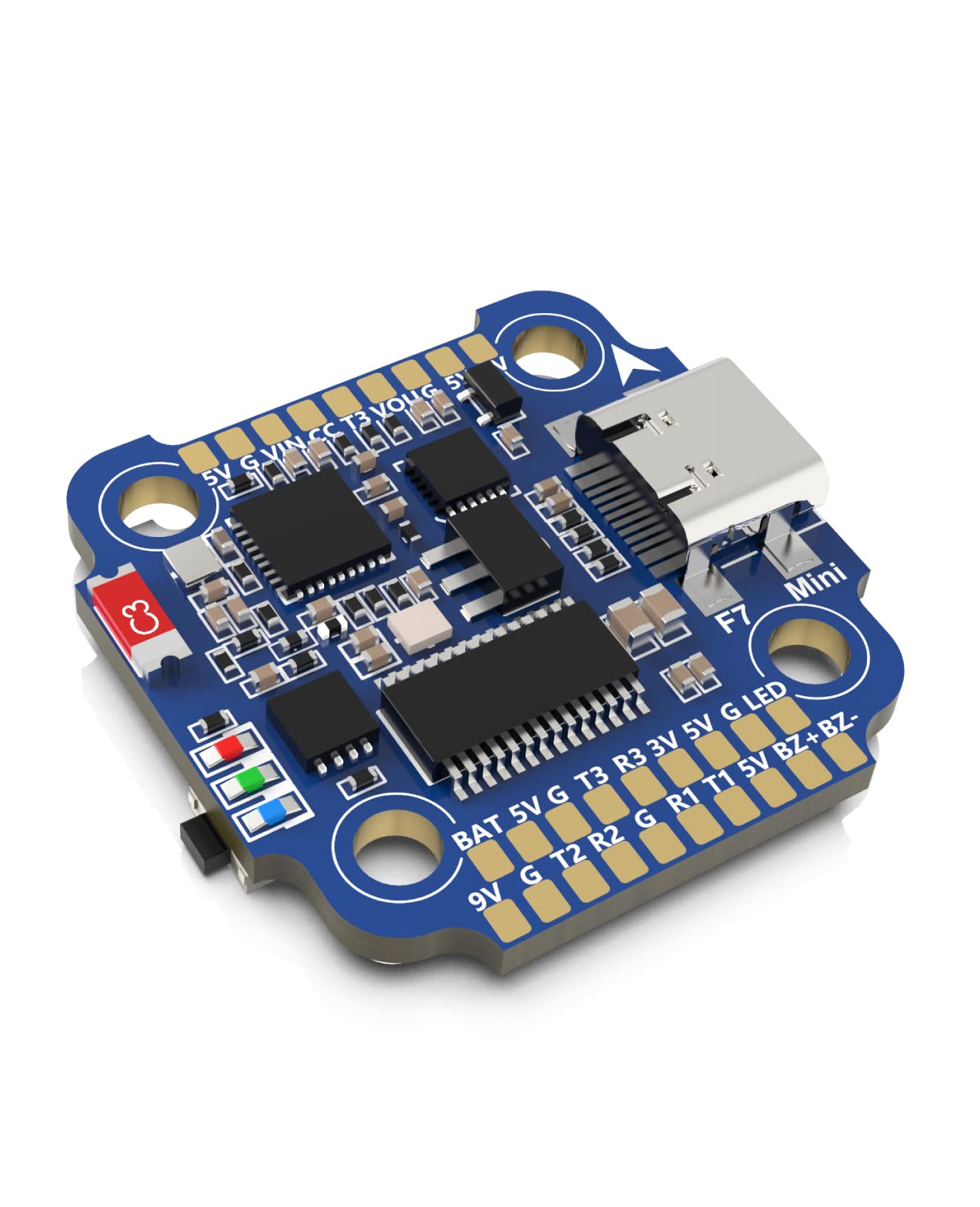 SpeedyBee Mini F7 Flight Controller 3-6S 20x20mm with Built-in Bluetooth for FPV Drone Stack - Wireless Tuning Compatible with 2-4 Inch Drones - Perfect for Racing and Freestyle FPV Flying