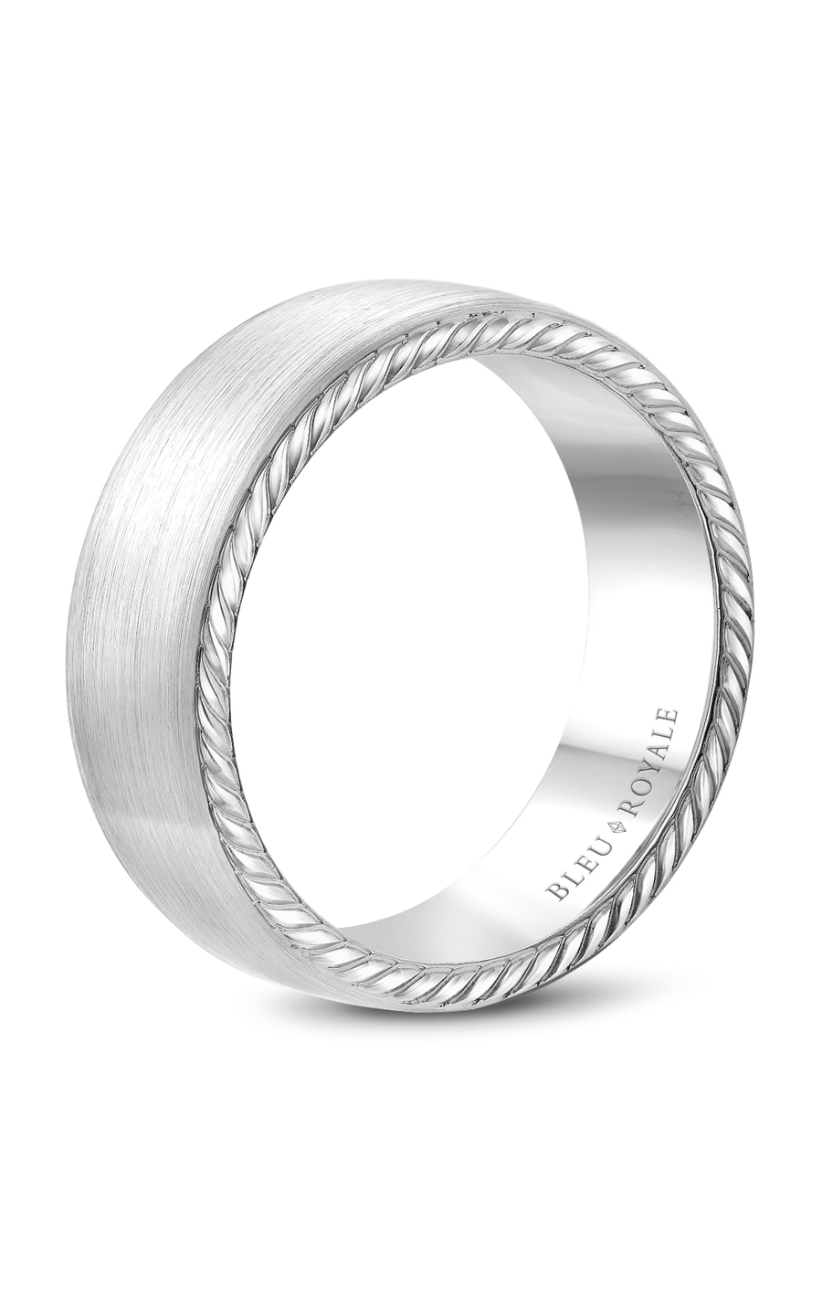Bleu Royale Men's Wedding Band RYL 065W65 - 14K White Gold Classic Ring for Grooms & Engagement - Perfect for Weddings, Anniversaries & Special Occasions