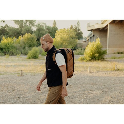 Peak Design 45L Travel Backpack - Durable Coyote Brown Hiking Backpack for Men & Women | Perfect for Camping, Air Travel & Outdoor Adventures