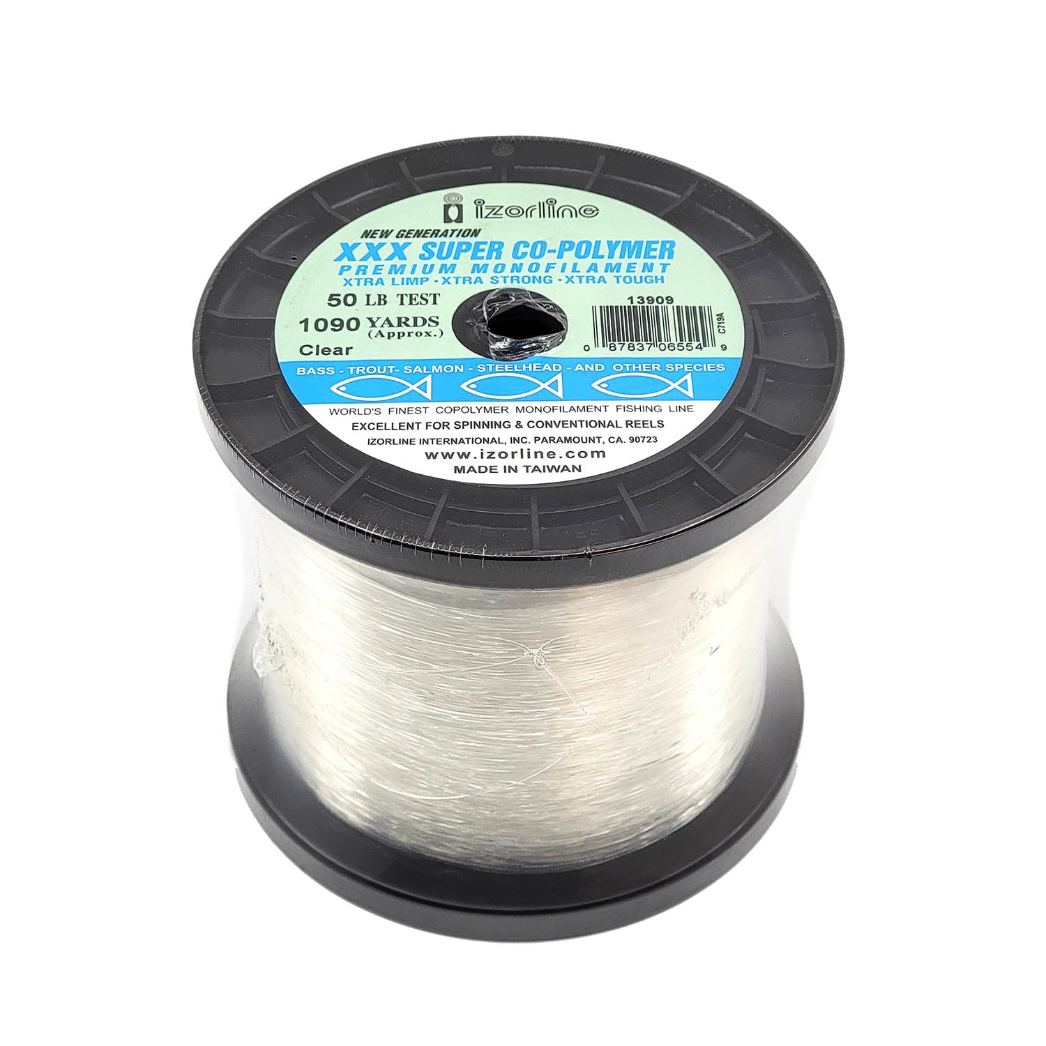 Izorline XXX Copolymer Fishing Line - 1LB Spool for Saltwater & Freshwater Fishing - Strong & Durable Monofilament Line for Bass, Trout, and Offshore Angling