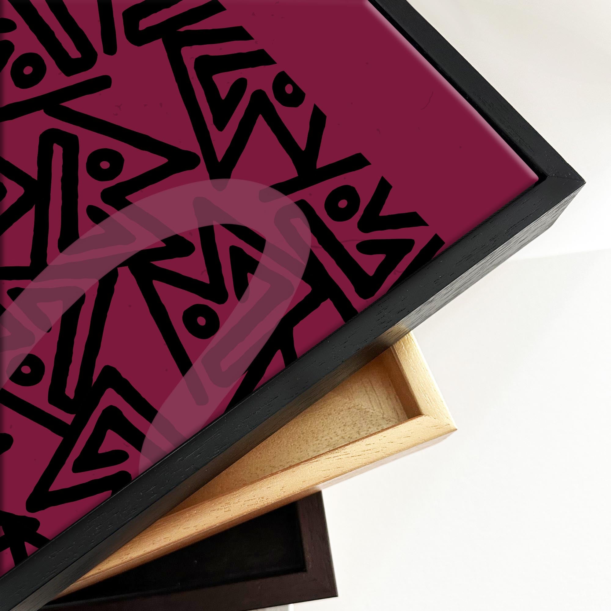 Viva Magenta II Framed Canvas Art Print - Modern Abstract Wall Decor for Living Room, Bedroom & Office - Ready to Hang Home Decor