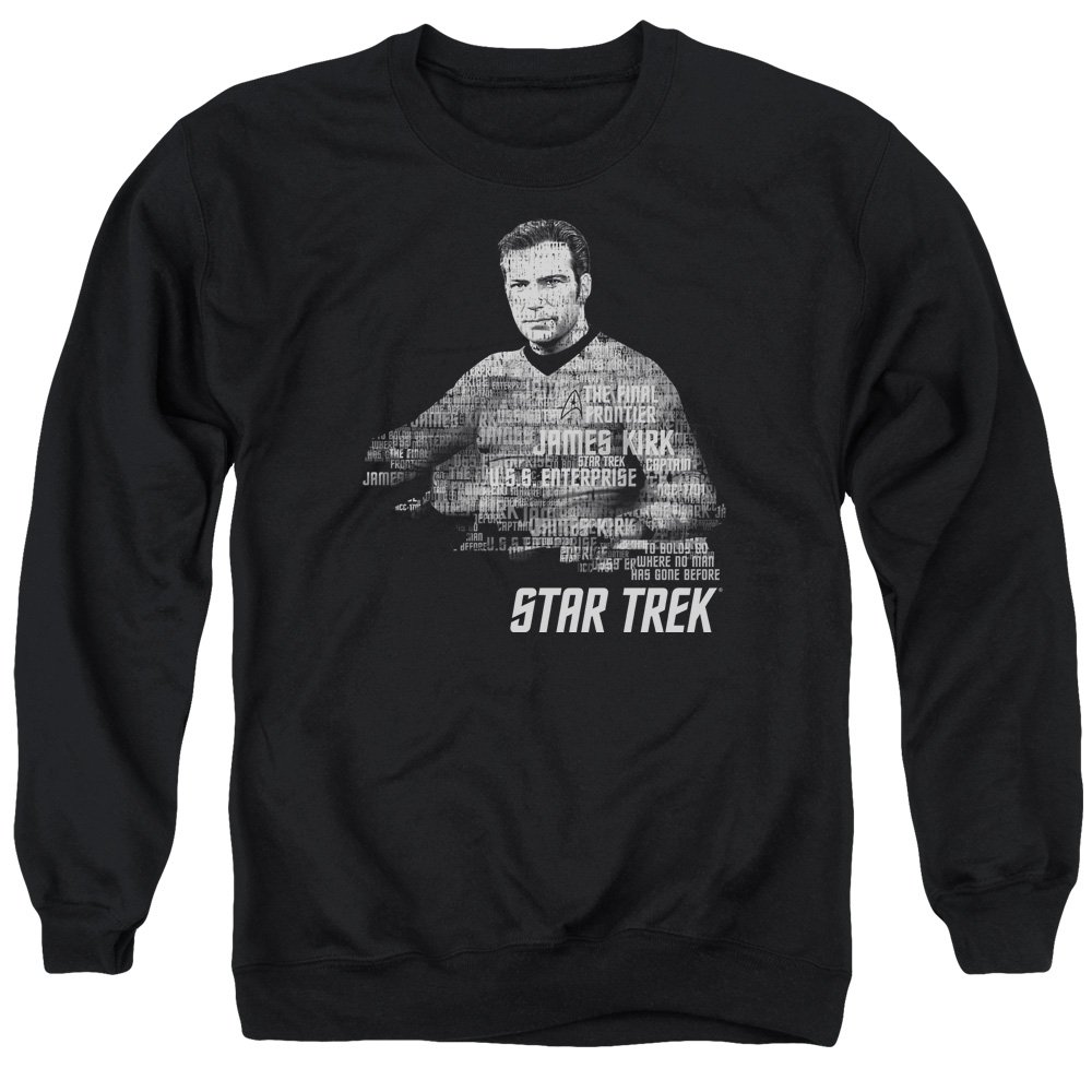 Star Trek Kirk Words Unisex Crewneck Sweatshirt | Comfortable Cotton Pullover for Men & Women | Perfect for Cosplay, Gifts & Everyday Wear