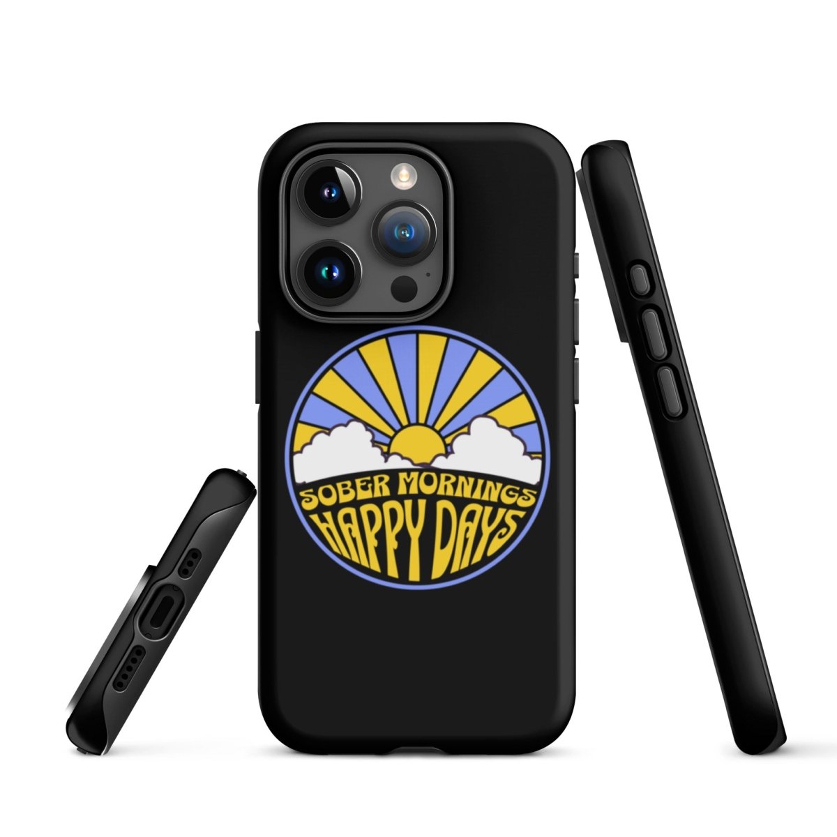 Tough iPhone® Case for Protection - Durable & Stylish for Sober Mornings & Happy Days | Perfect for Daily Use, Work & Outdoor Activities