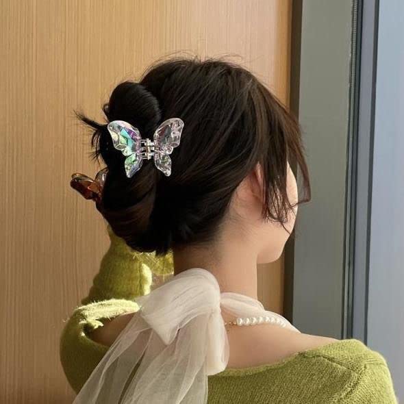 Butterfly Hair Clips for Women - 5 Pack Non-Slip Strong Hair Claws for Thick or Thin Hair - Fashion Hair Accessories for Girls & Women - Perfect for School, Work, Parties and Everyday Use