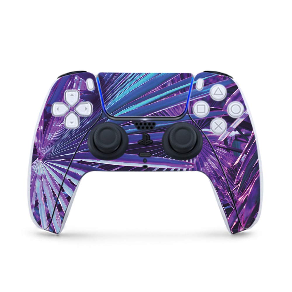 MightySkins Vinyl Decal Wrap Cover for PS5 Controller - Neon Palms | Protective & Durable Skin Compatible with Playstation 5 | Easy to Apply, Remove & Change Styles | Made in USA | Perfect for Gaming, Customization & Protection