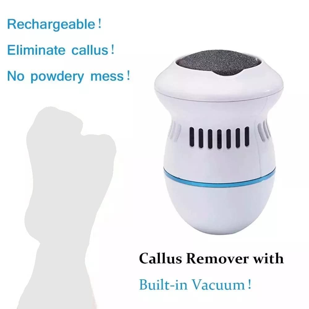 Electric Callus Remover for Feet - USB Rechargeable Dead Skin Remover with Built-in Vacuum & Dual Speed Settings - Perfect for Pedicures, Foot Care & Smooth Skin at Home