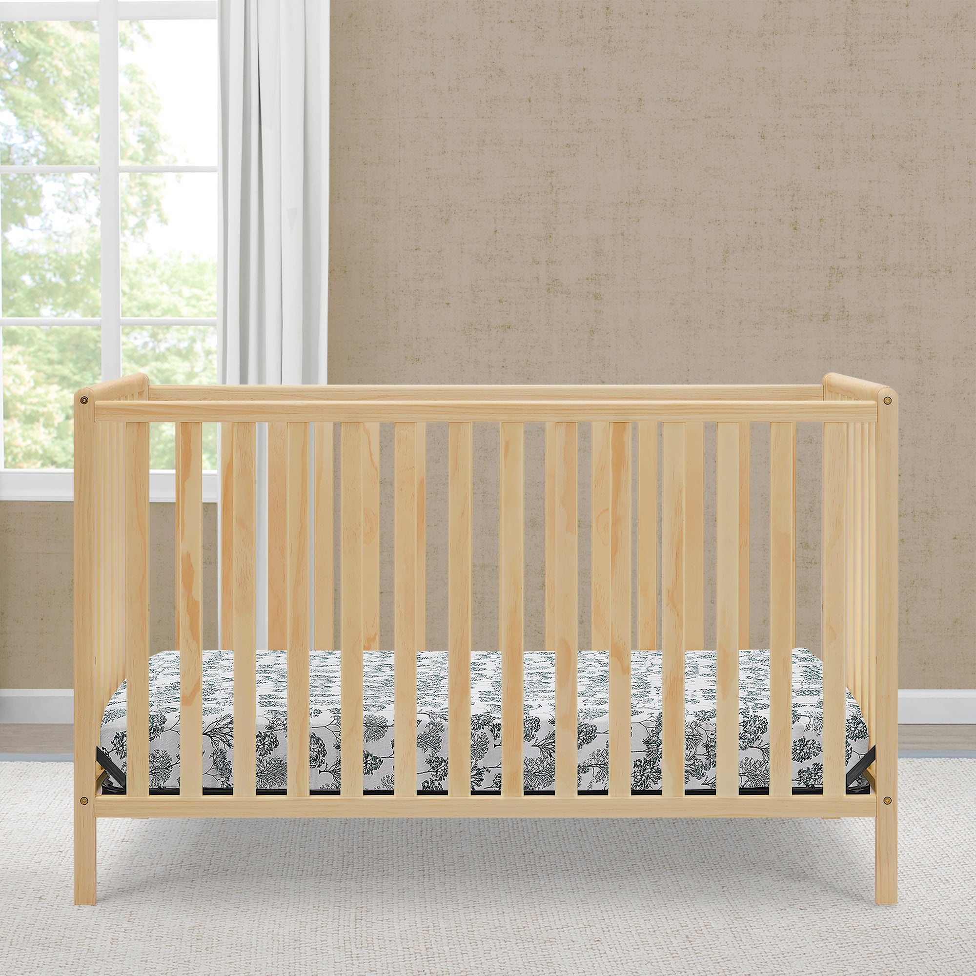 Heartland 4-in-1 Convertible Baby Crib - Toddler Bed, Daybed & Full-Size Bed - Safe Nursery Furniture for Newborn to Adult - Perfect for Baby Rooms, Daycare Centers & Guest Bedrooms