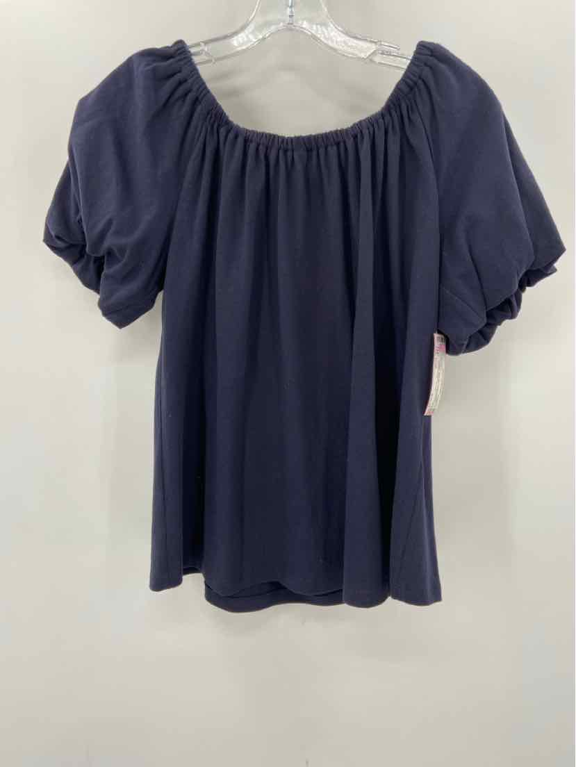 Pre-Owned Ann Taylor Navy Blue Blouse Size Small - Perfect for Office Wear & Casual Outfits