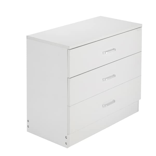 3-Drawer Wooden Dresser Chest with Nightstand - Wide Storage Space for Nursery, Bedroom, Living Room & Hallway - Perfect for Organizing Clothes, Toys & Home Essentials
