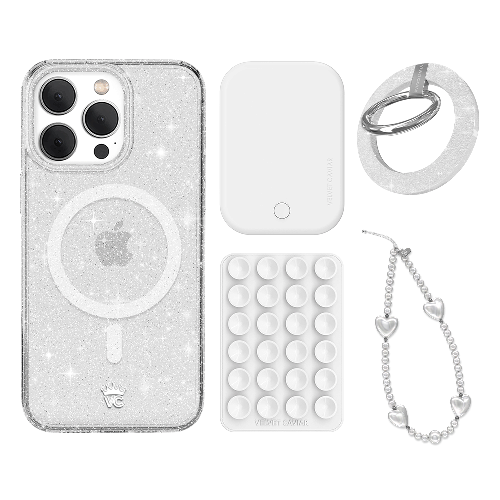 Stardust Glitter iPhone Case with Grip - Premium Protective Phone Cover for iPhone 13/14/15 Series | Trendy Sparkle Design for Everyday Use & Special Occasions