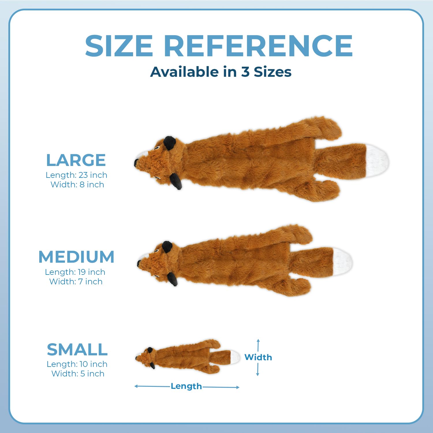 2-in-1 Squeaky Dog Toy for All Pets - No Stuffing, Durable & Soft - Indoor Play & Bottle Holder (Fox, Large)