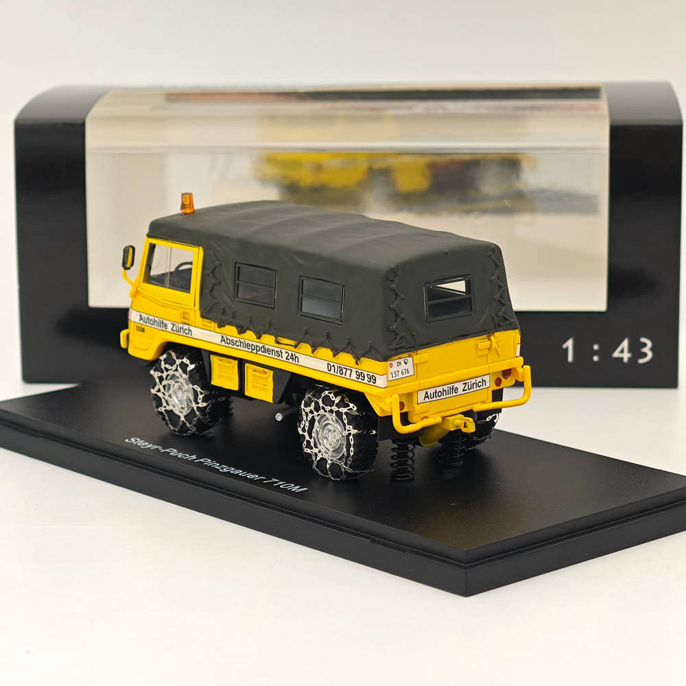 1/43 Scale Steyr Puch Pinzgauer 710M Yellow Diecast Model Car - Military Vehicle Collection for Display & Gifts