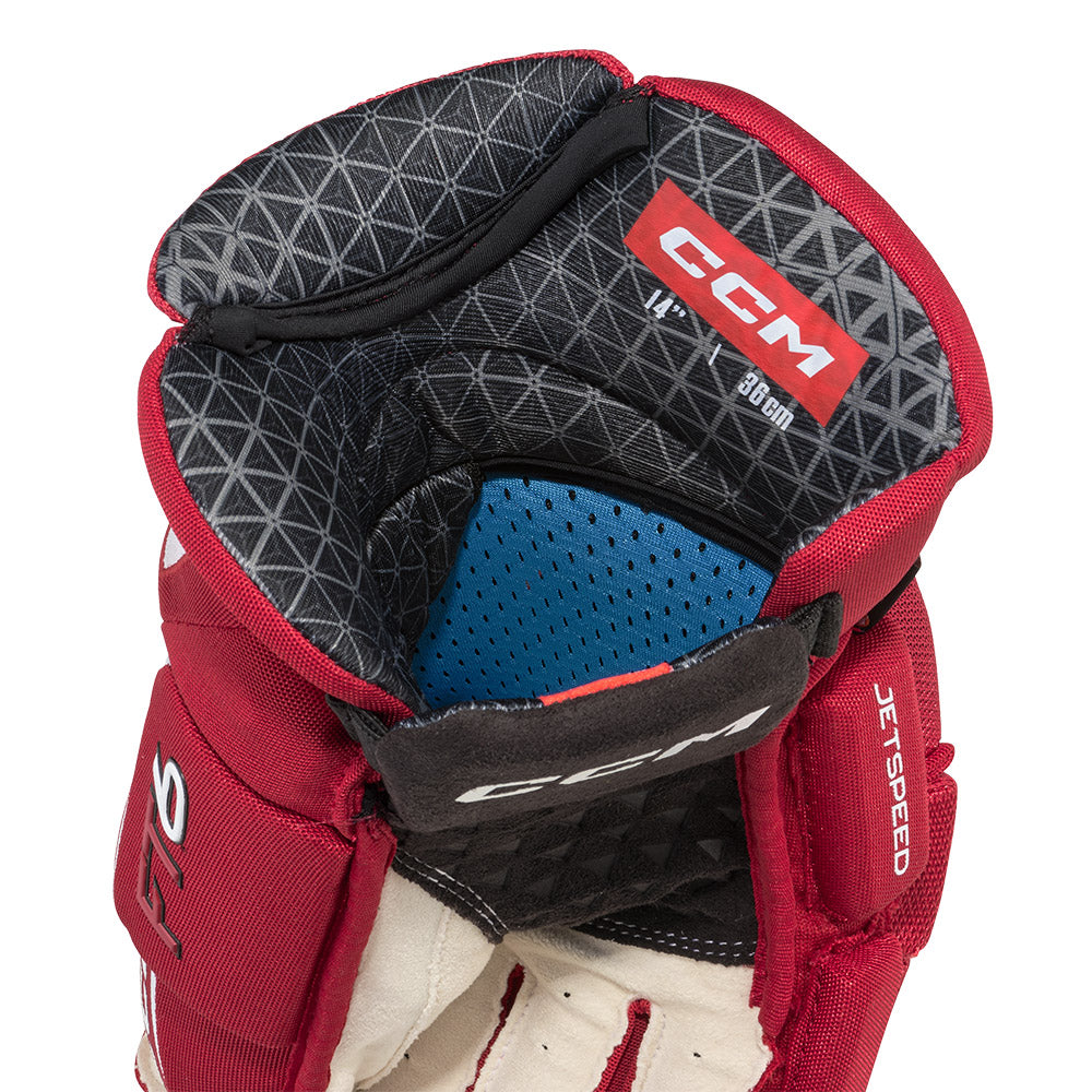 CCM Jetspeed FT6 Junior Ice Hockey Gloves - Youth Protective Gear for Ice Skating & Hockey Training - Perfect for Games, Practices & Winter Sports